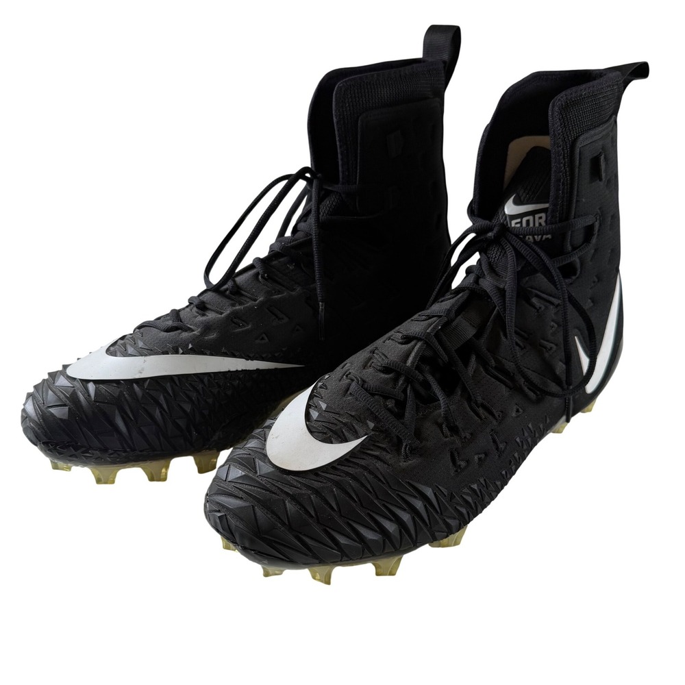Nike Force Savage Elite TD Football Cleats Black White Men's Size 16 AJ6603-005